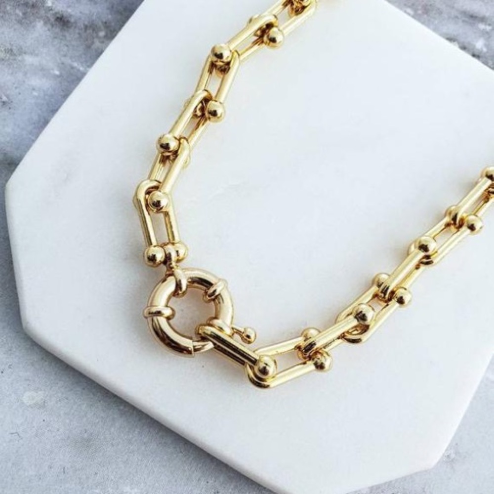 14k Gold Filled U Link Chain Necklace
